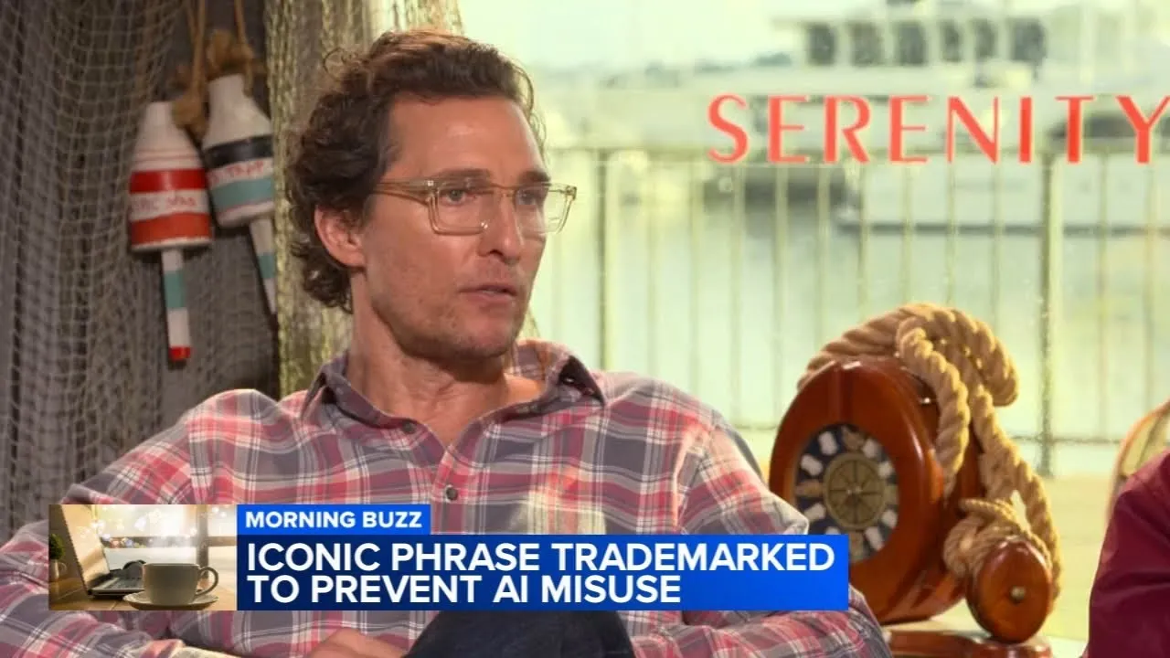 'Alright, alright, alright': Matthew McConaughey trademarks iconic phrase  to prevent AI misuse