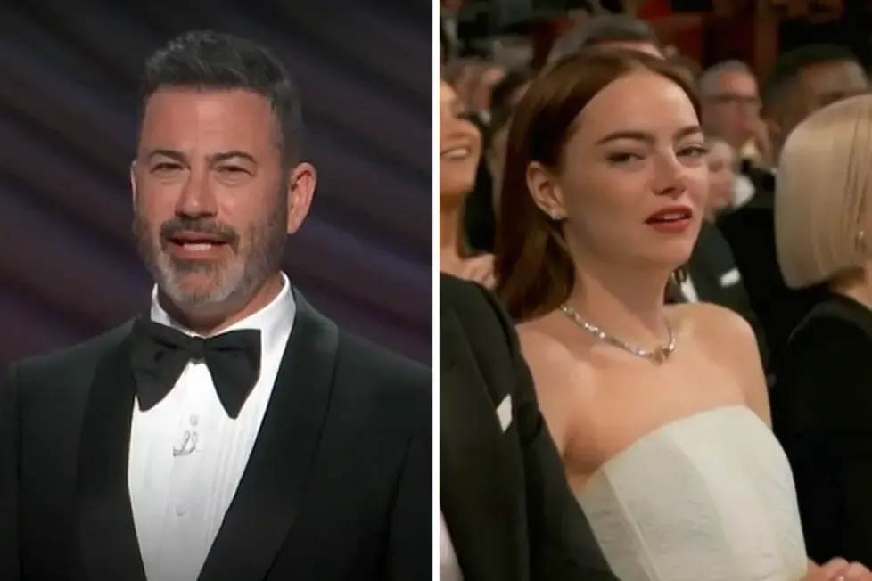 Emma Stone Jimmy Kimmel Oscars 