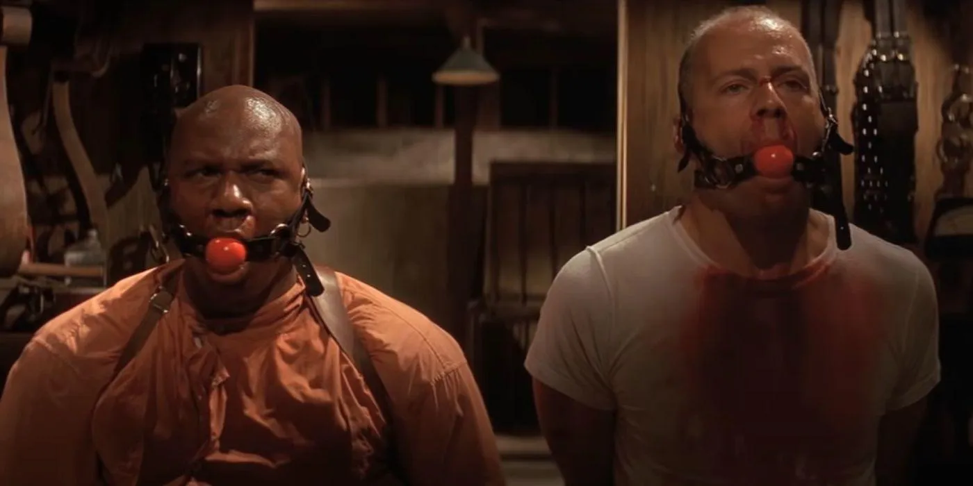 Pulp Fiction--Butch And Marsellus Wake Up In The Pawnshop Basement