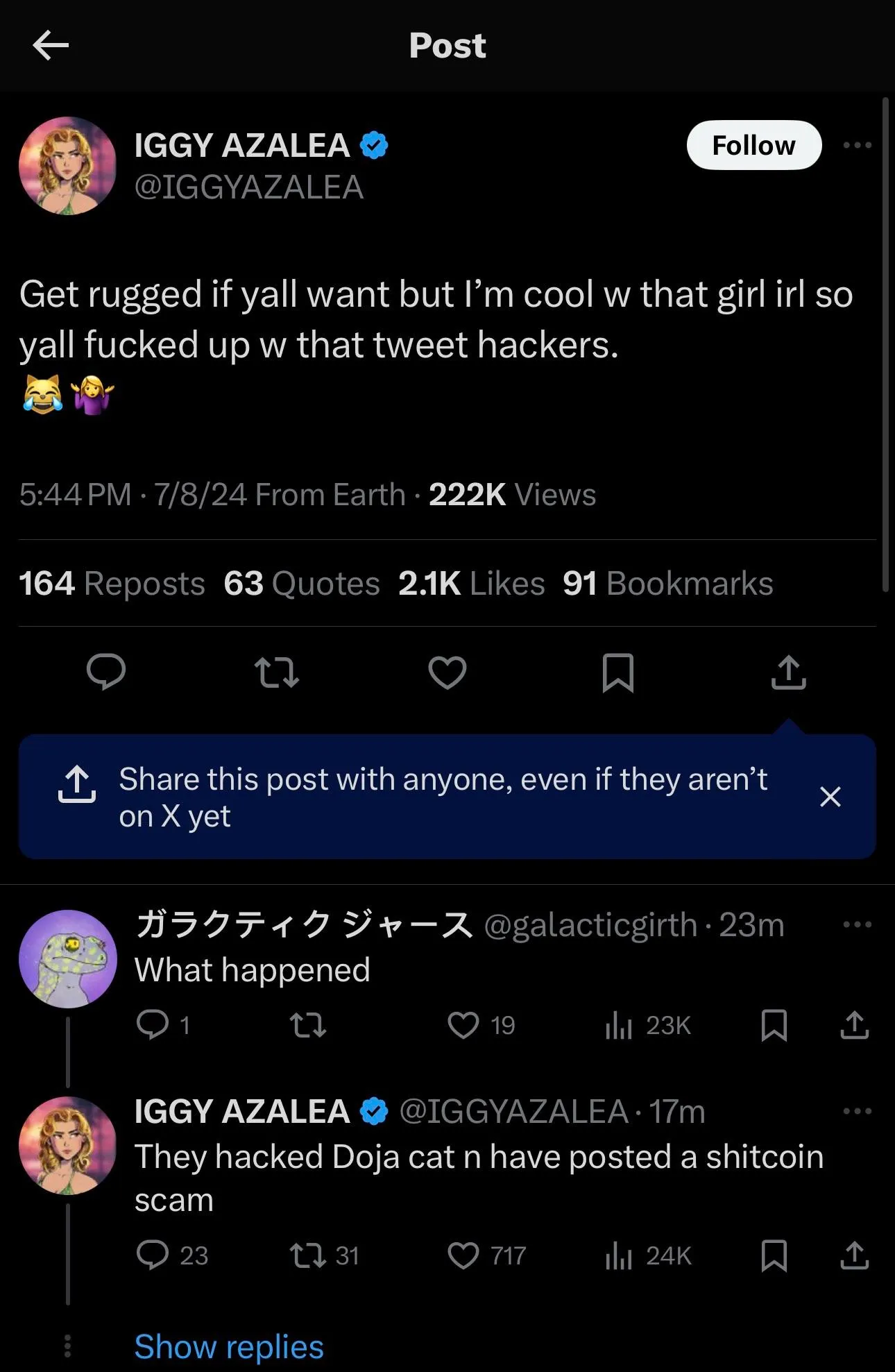 Hackers Doja Cat