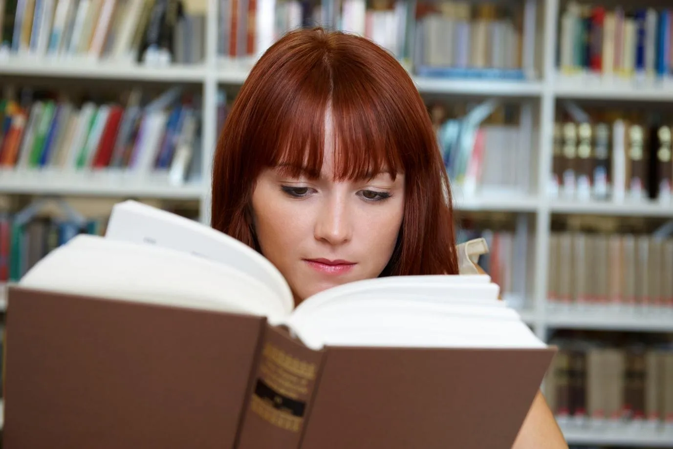 reading a book