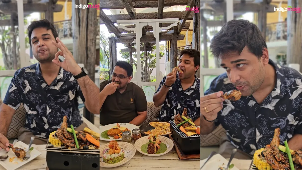 RJ Rohit and RJ Adarsh savouring the delicious food at Fenny’s Lounge & Kitchen 