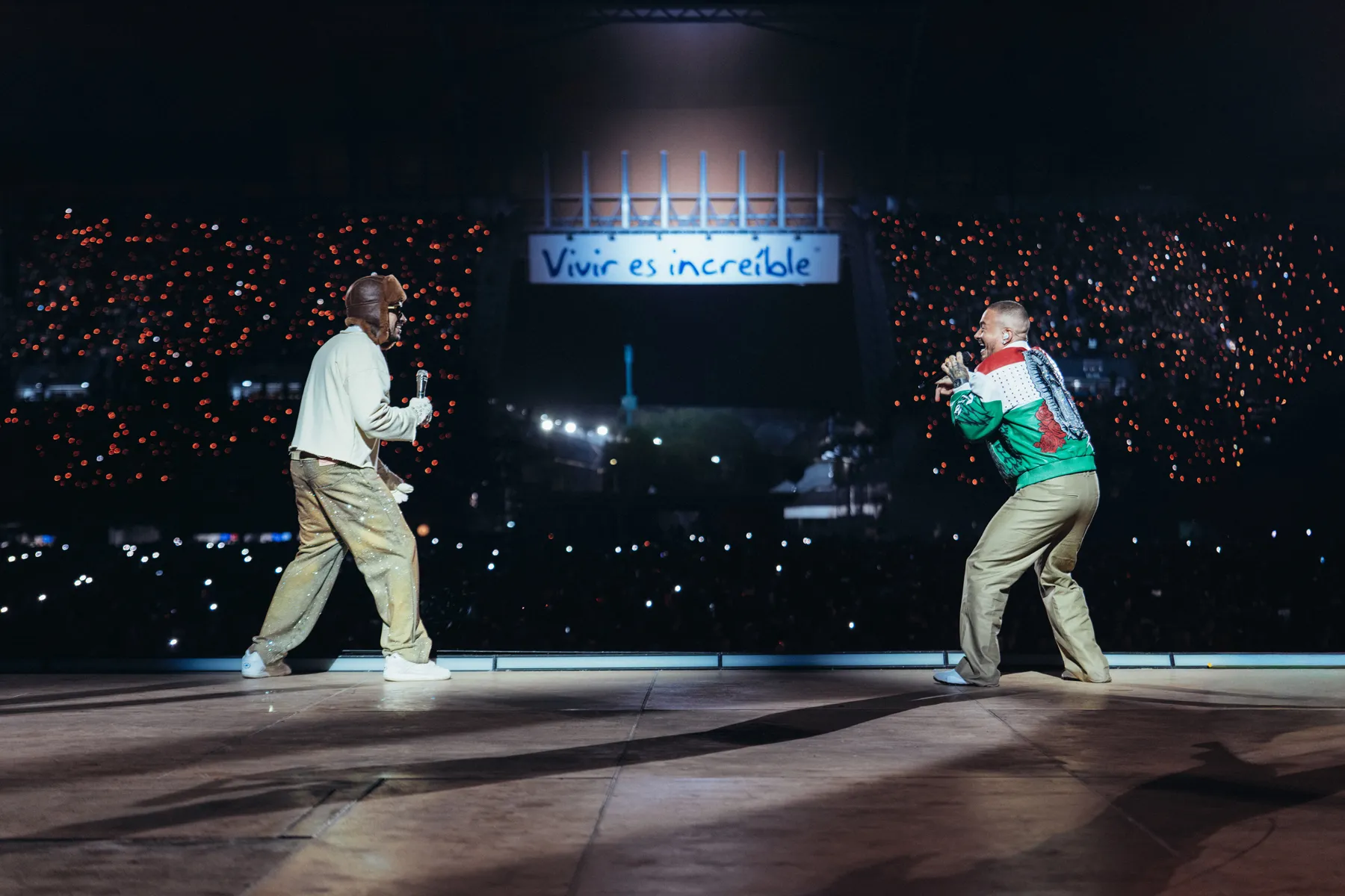Bad Bunny, J Balvin Reconcile at Final Show of Debi Tirar Mas Fotos Tour