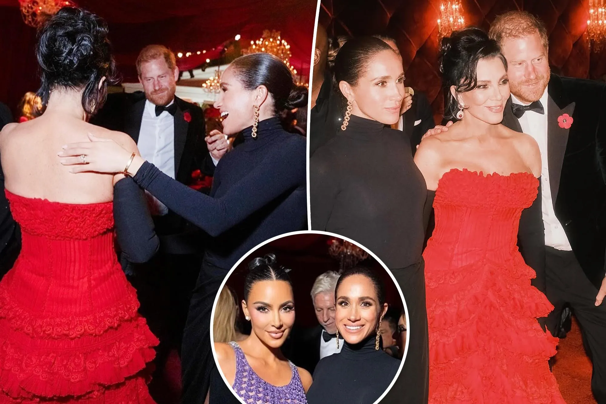 Kim Kardashian and Kris Jenner suspiciously delete photos of Meghan Markle  and Prince Harry at 70th birthday bash