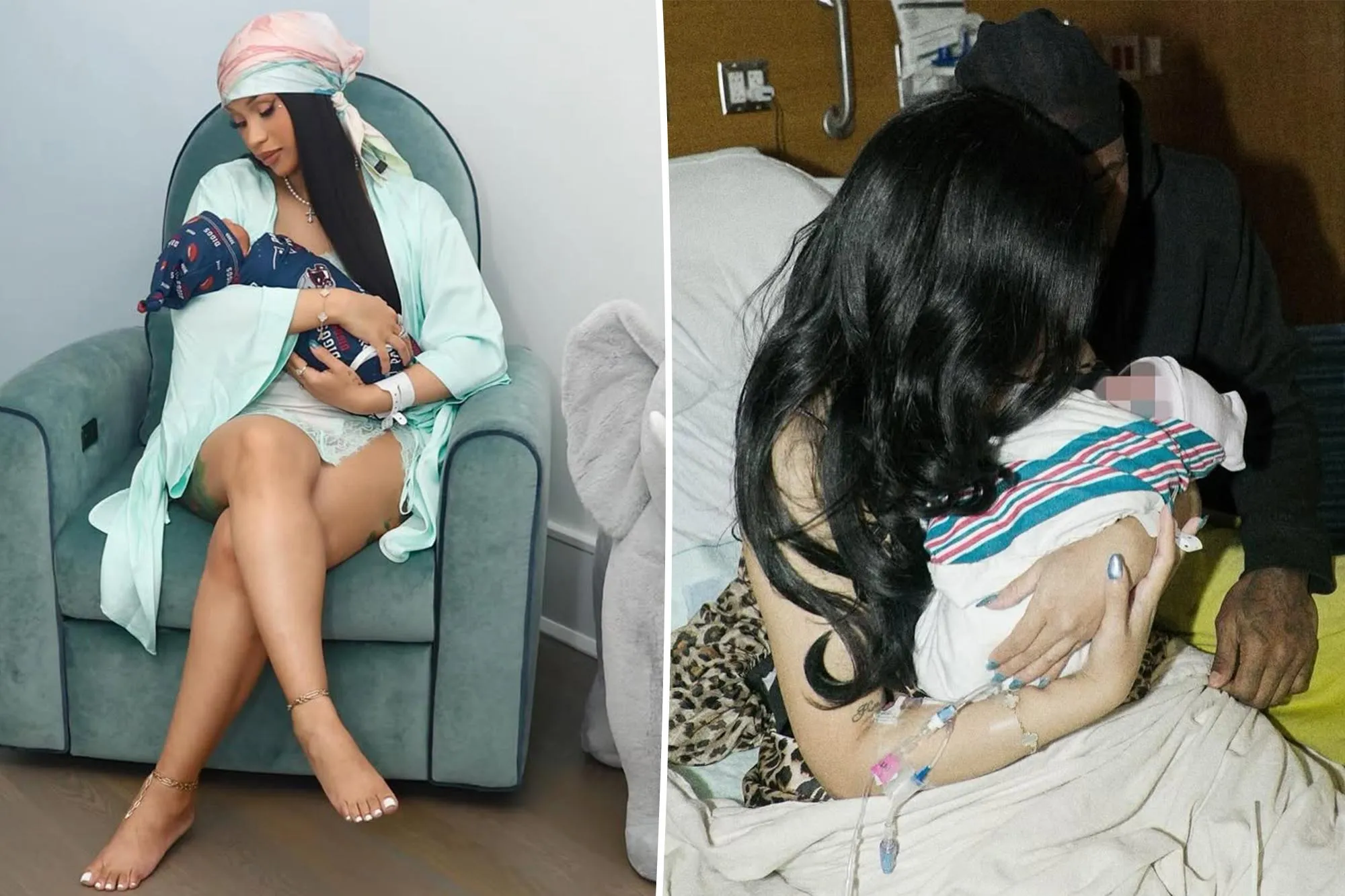 Cardi B sparks engagement rumors as she shares first photos of newborn son  with Stefon Diggs