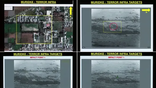 The before and after missile impact at Muridke
