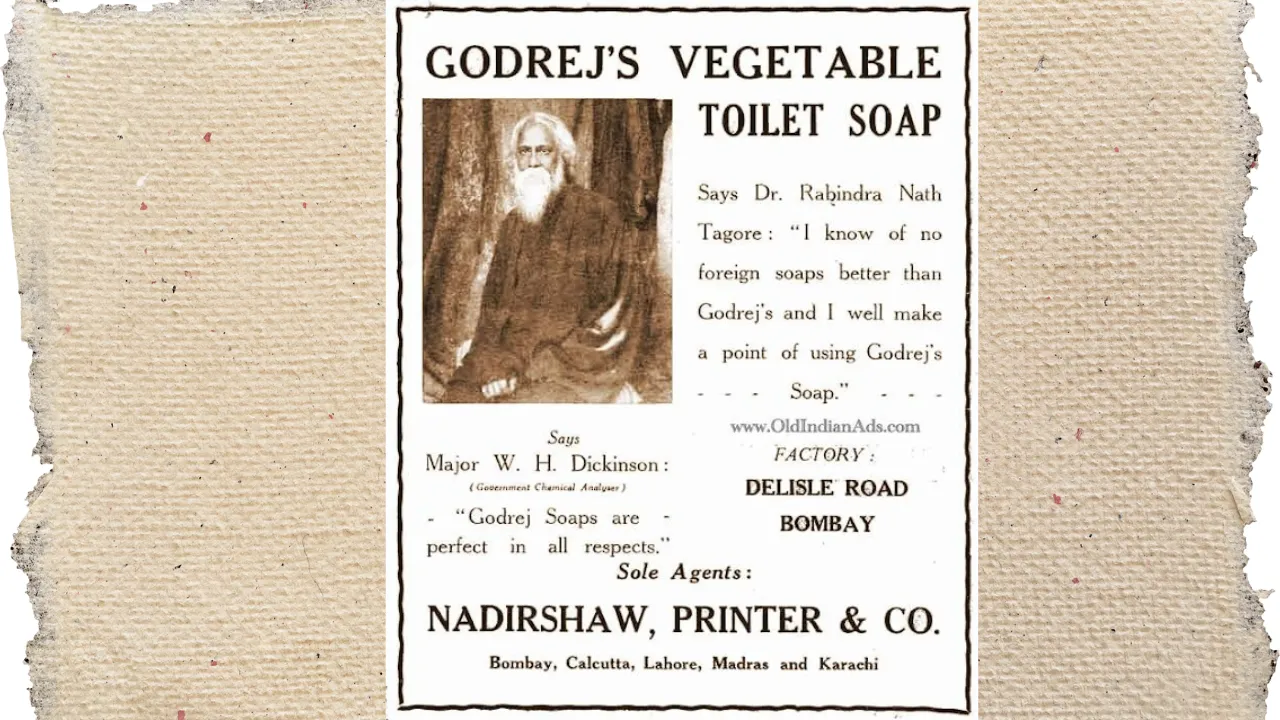 Ranbindranath tagore Godrej ad 