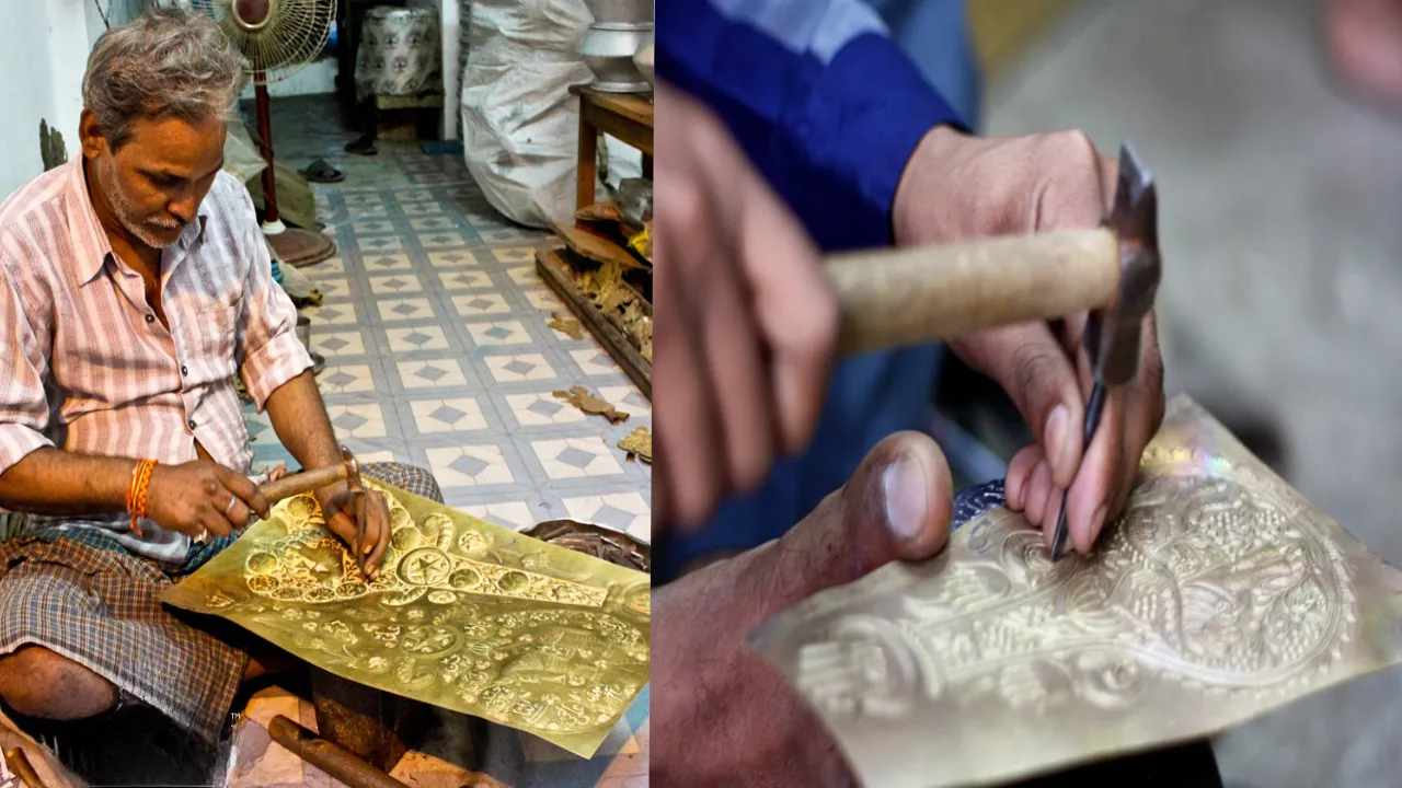 hand-engraving  Naqqashi paandaans