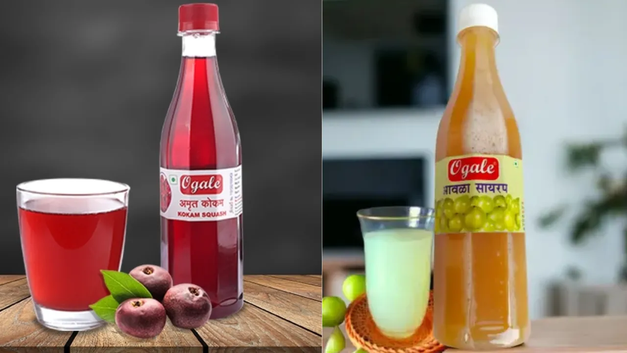 2 fruit syrups 