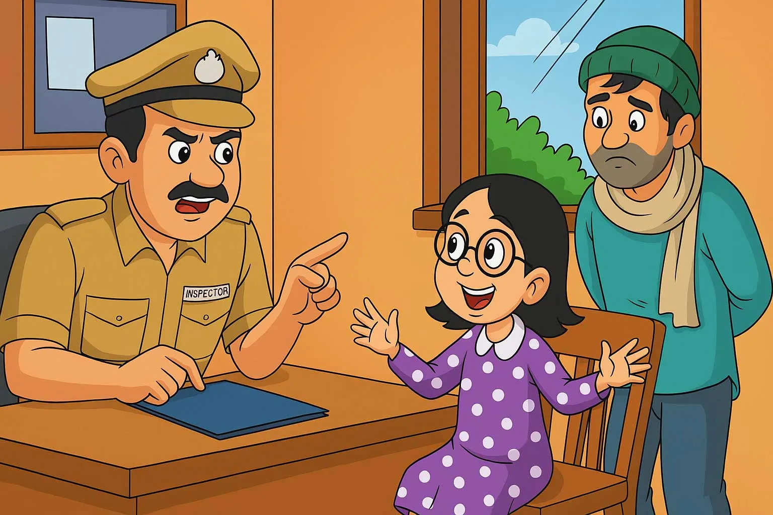 Child Story - Mini wisdom caught the thief