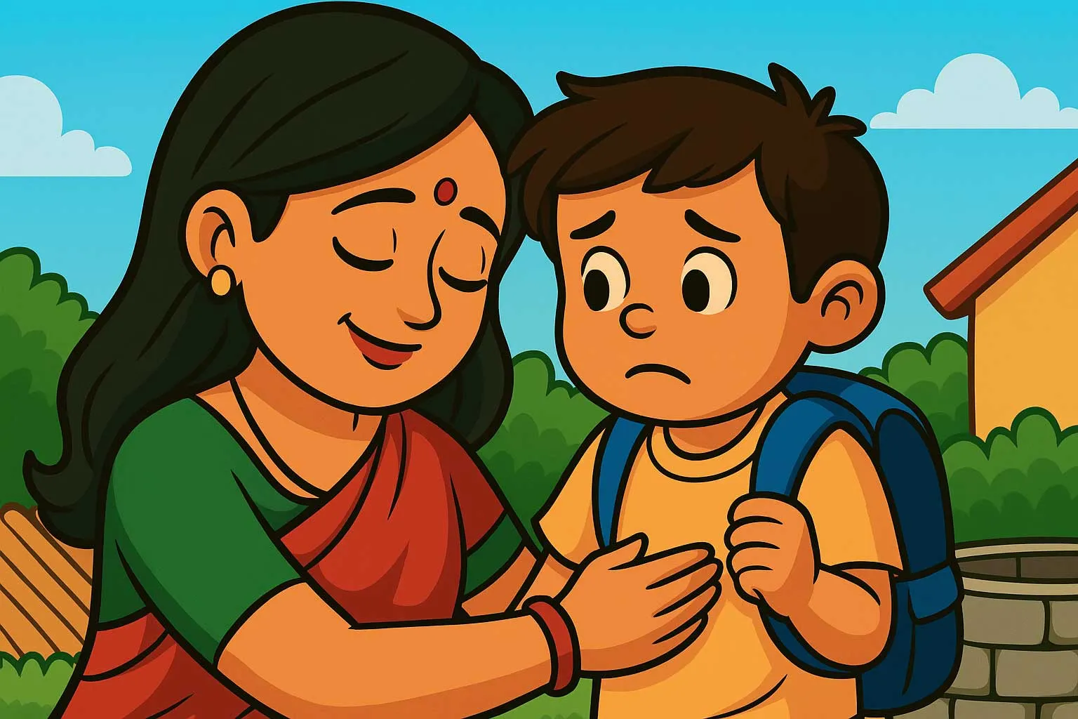 Innocent Shubham and his beloved rabbit a cute story