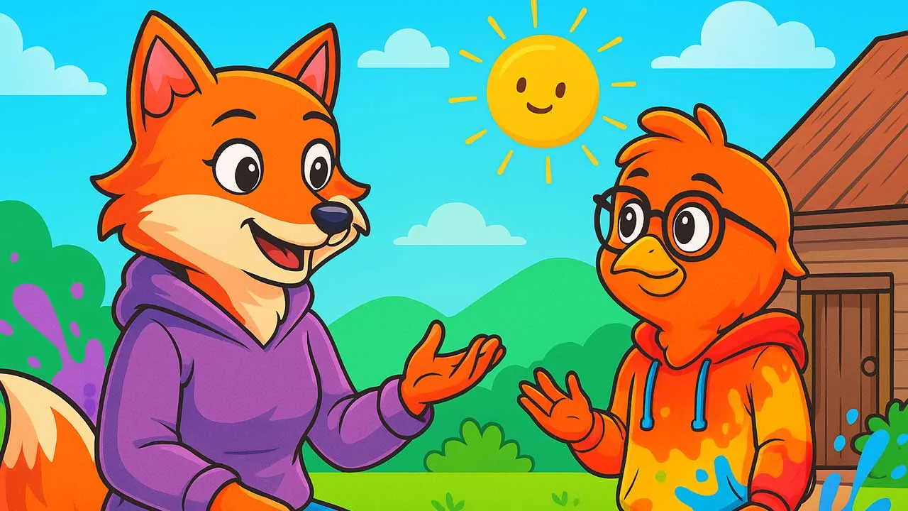 Funny story of the forest - fox is imprisoned