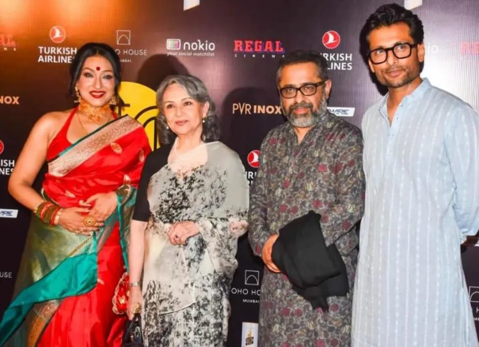 Puratawn team Rituparna Sengupta, Sharmila Tagore, director Suman Ghosh, actor Indraneil Sengupta 