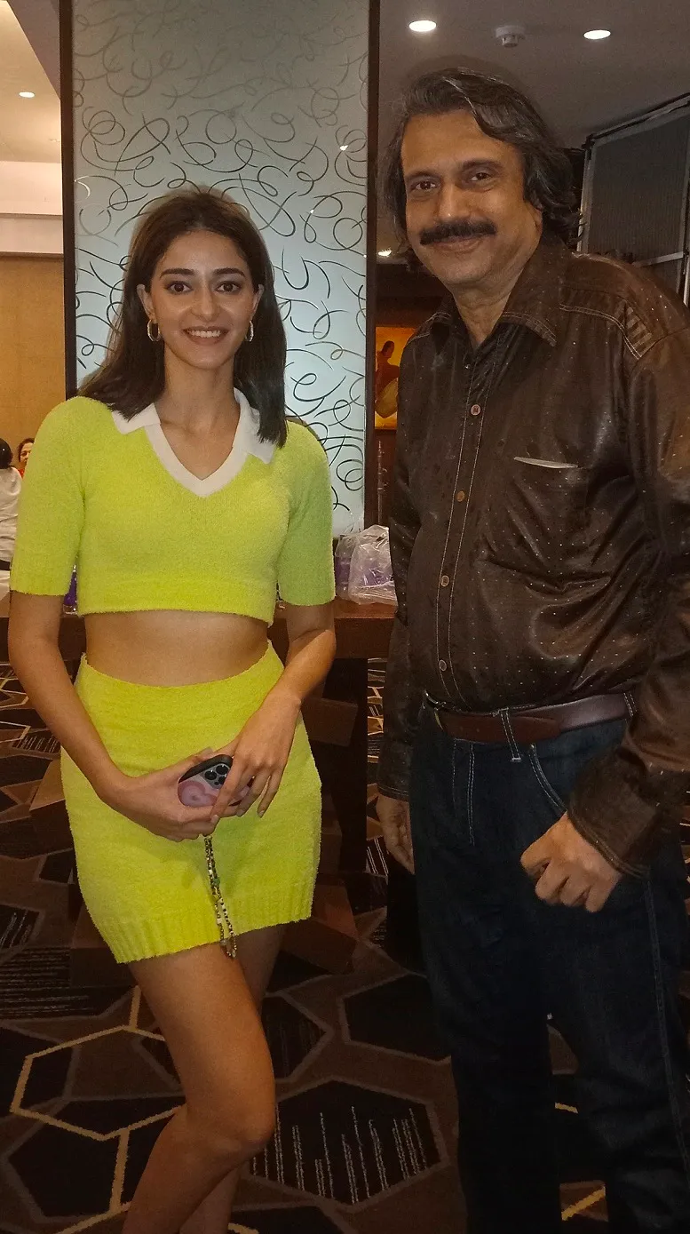 Ananya Panday with sr film journalist Chaitanya Padukone--02