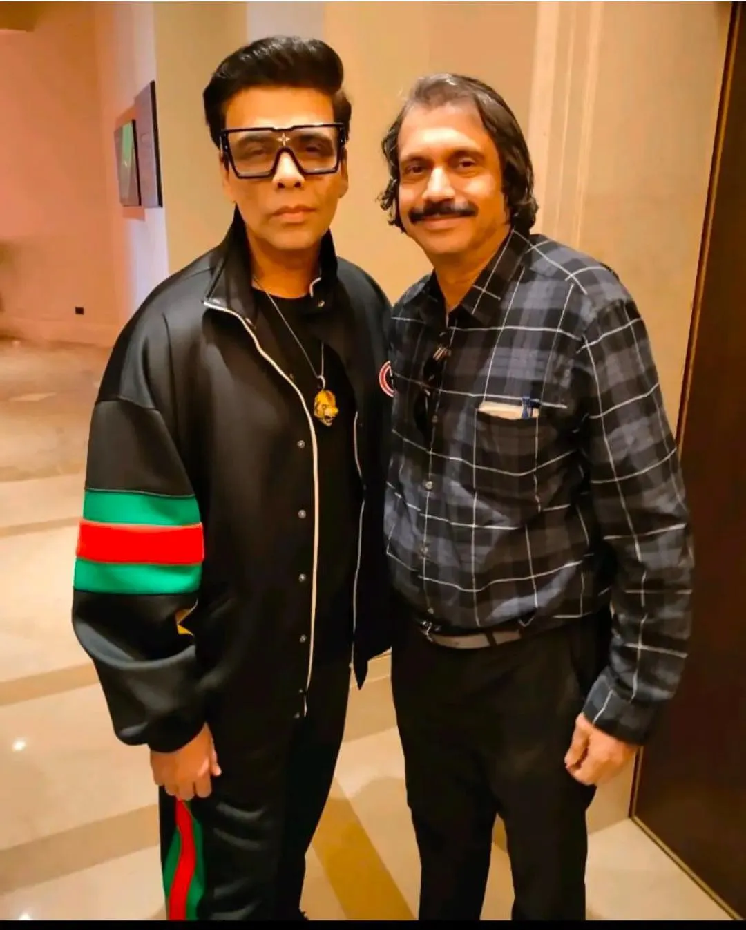 Karan Johar with Sr film journalist Chaitanya Padukone