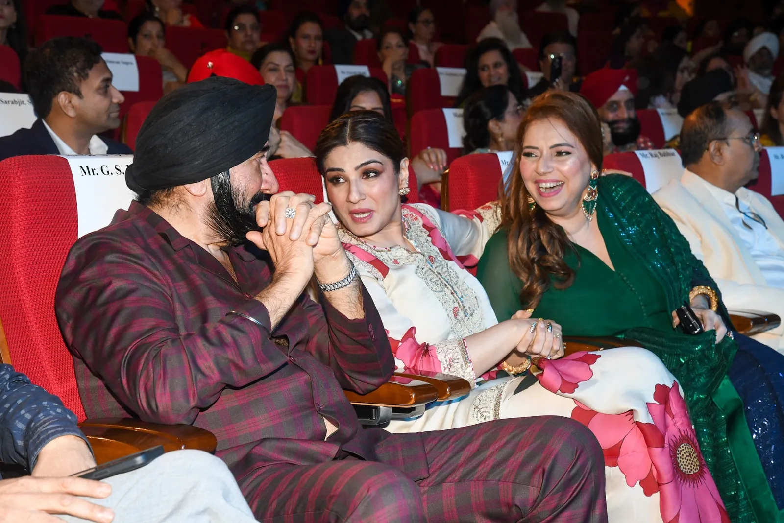 G.S. Bawa with Raveena Tandon