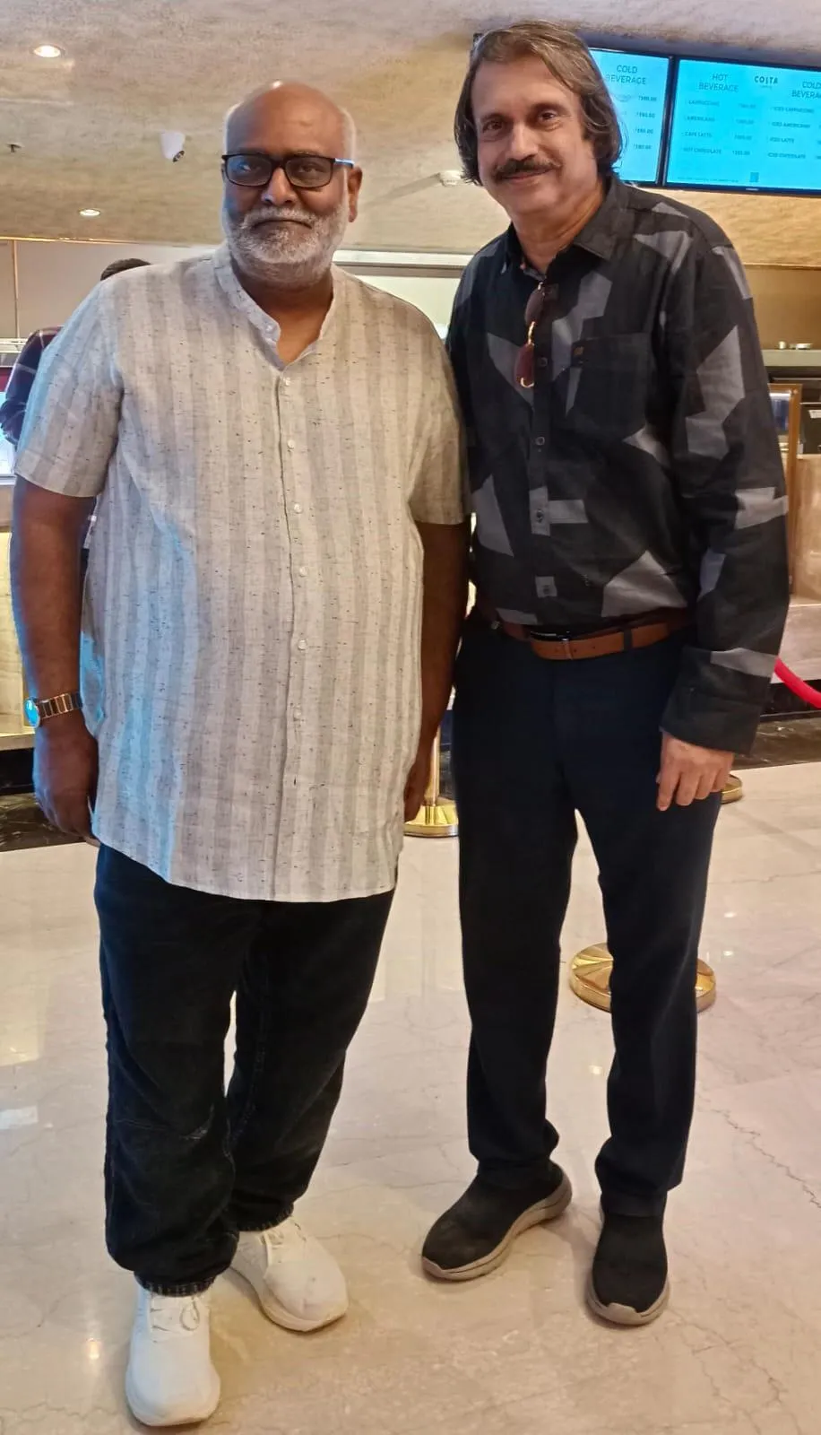 Anupam Kher ( right) with Chaitanya Padukone