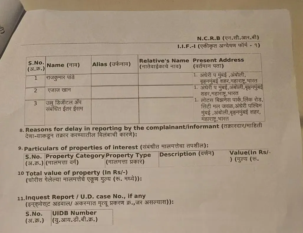 Ajaz khan complaint