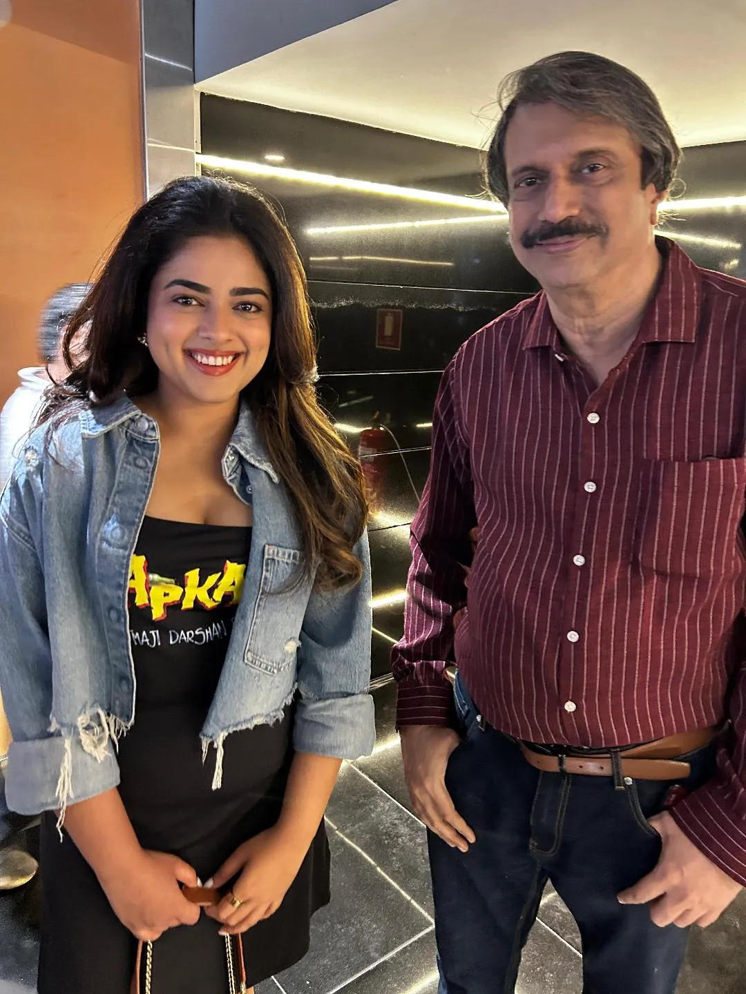 Actress Siddhi Idnani with Chaitanya Padukone
