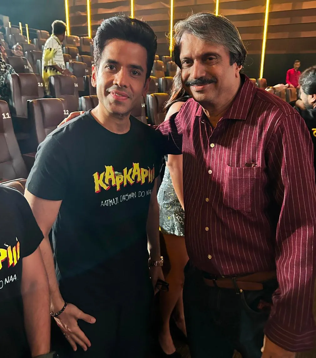 Star hero Tusshar Kapoor with sr journalist Chaitanya Padukone