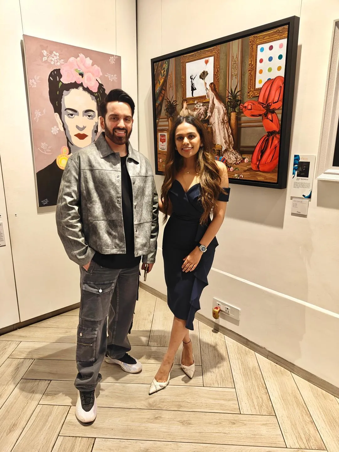 Luv S Sinha with Amrita Deora at HoC--Art of Confluence show