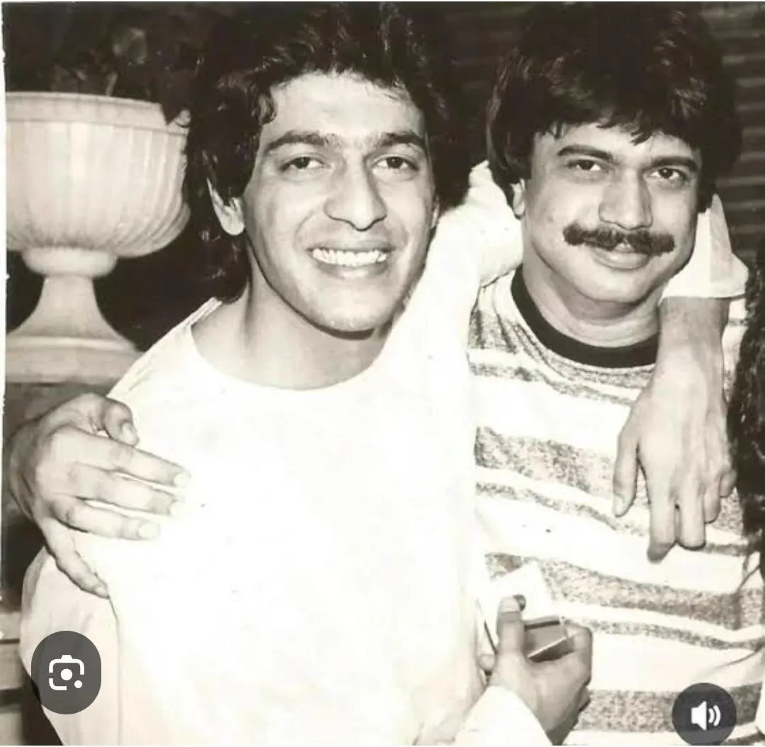 Friendly star--Chunky Pandey with Sr Journalist Chaitanya Padukone