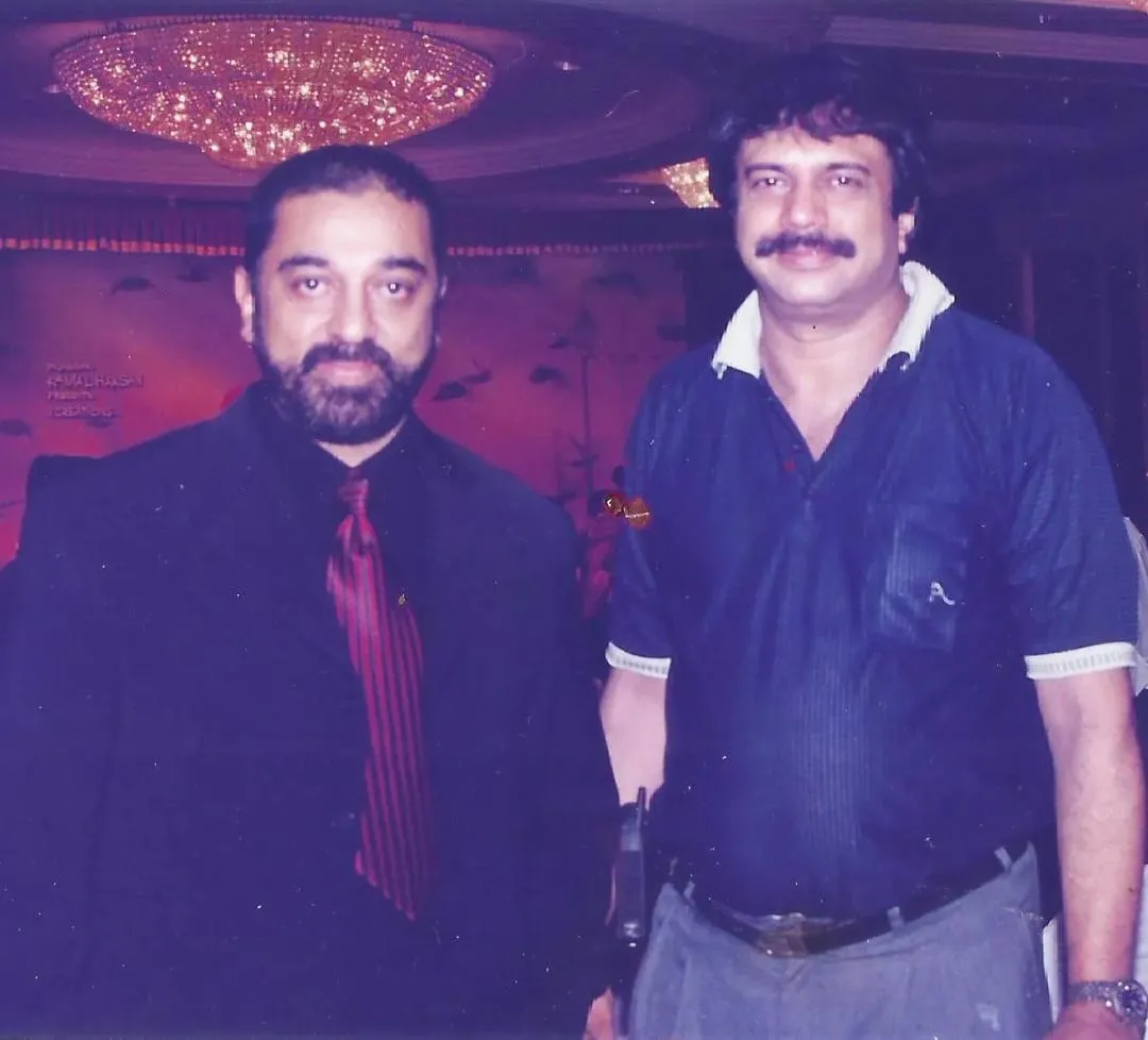 Superstar Kamal Haasan with sr journalist Chaitanya Padukone