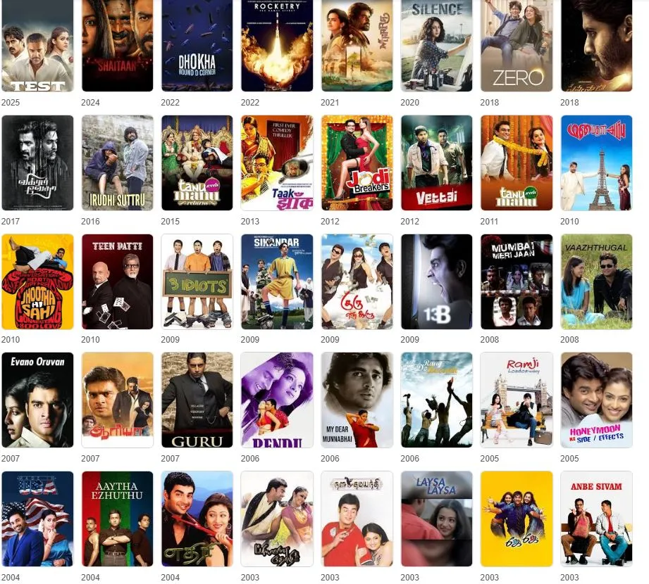 r. madhavan movies