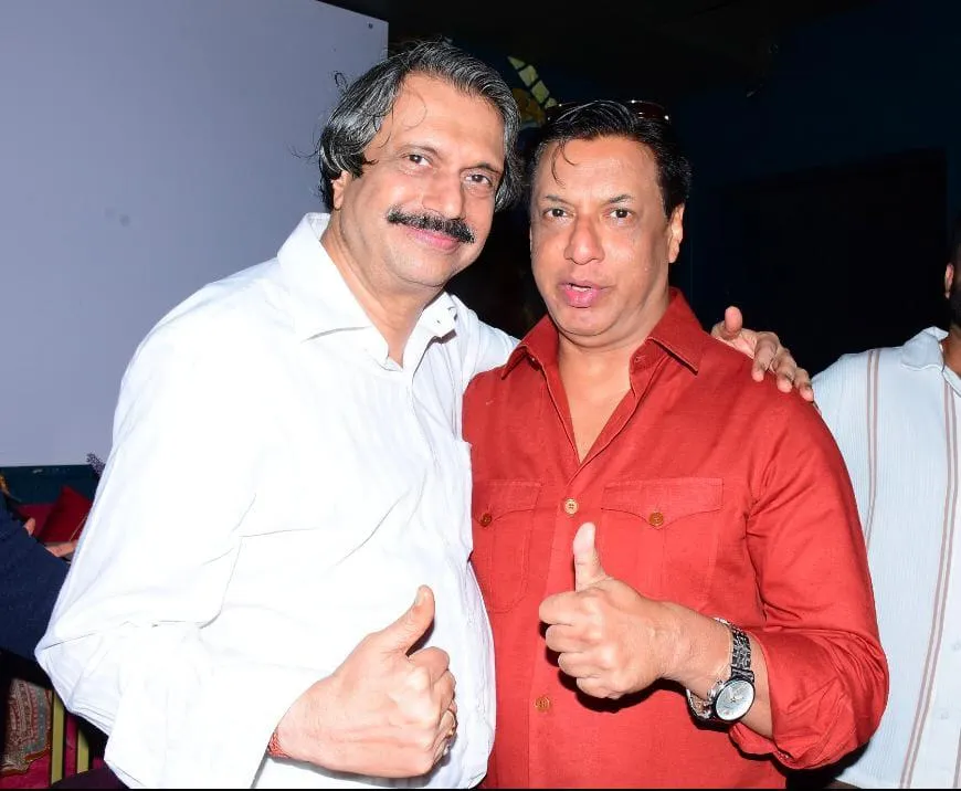 Madhur Bhandarkar with sr journalist Chaitanya Padukone