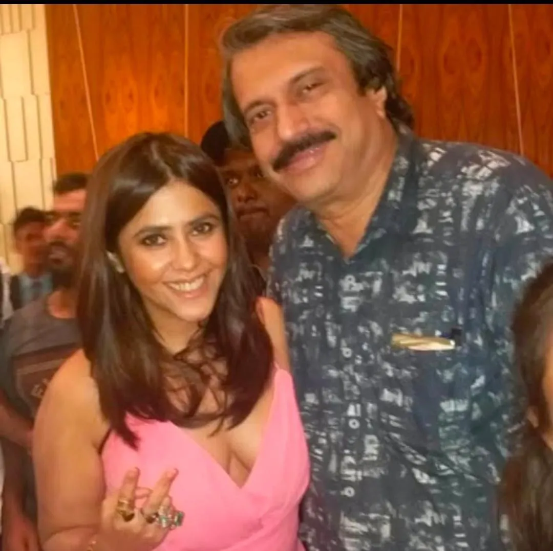 Ektaa R. Kapoor with sr journalist Chaitanya Padukone