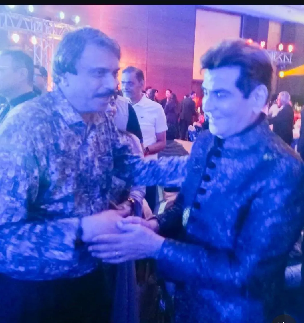 Jeetendra with sr film journalist Chaitanya Padukone