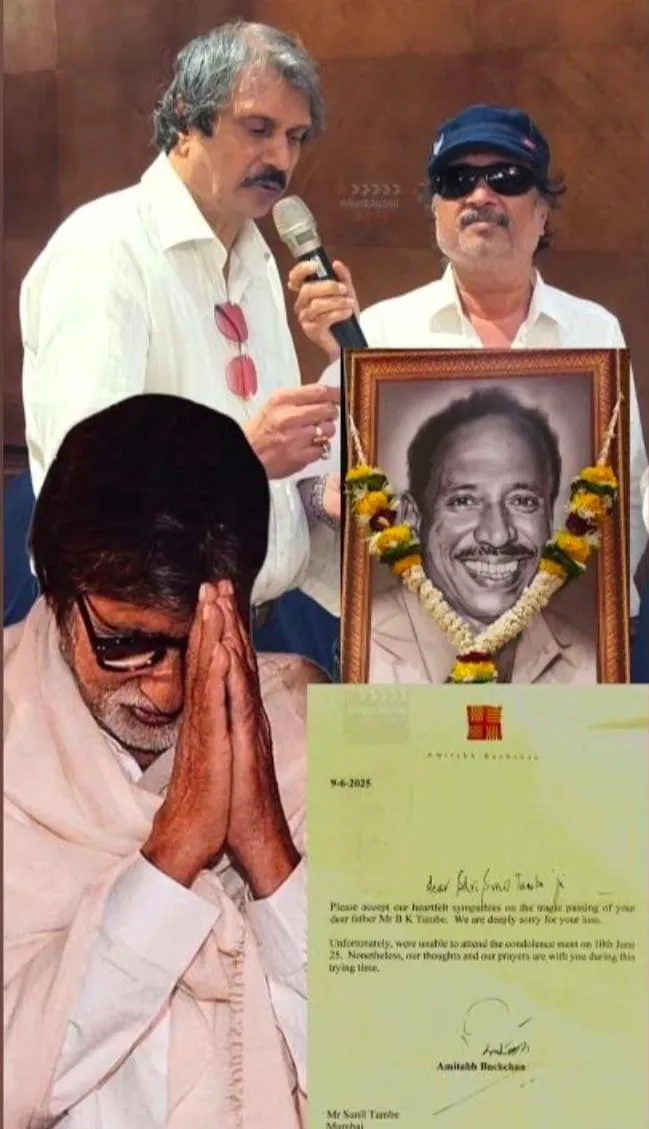 Amitabh Bachchan heartfelt message prayers Dheeraj Kumar Deepak Parashar Sagar Salunke attended the condolence meeting of late BK Tambe