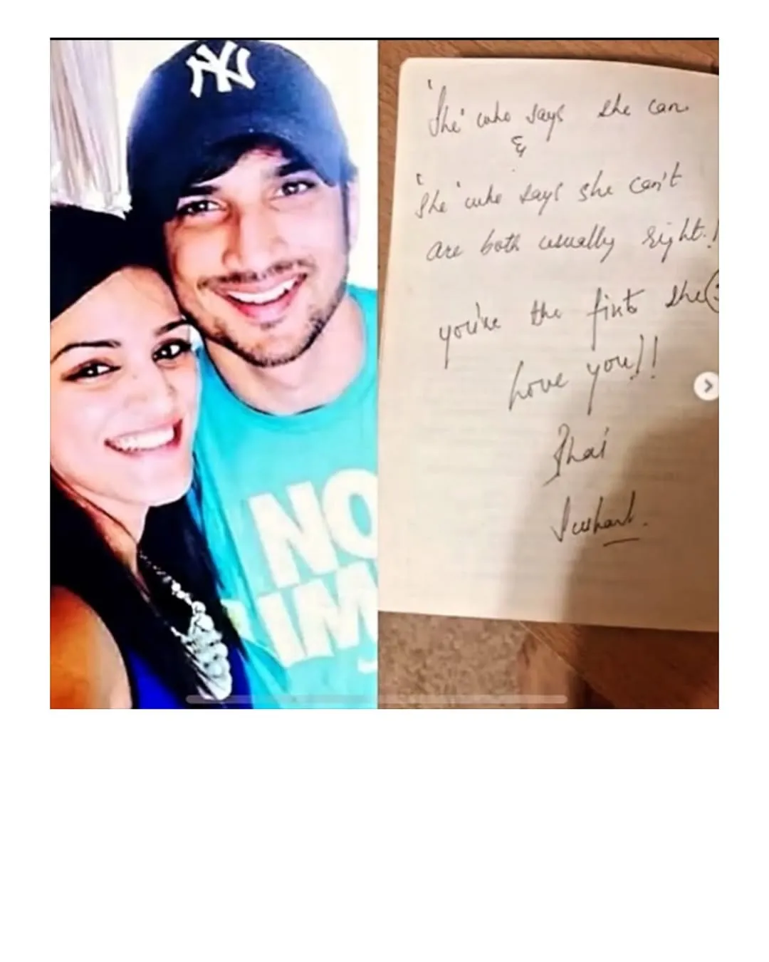 Shweta Singh Kirti and Sushant Singh Rajput 