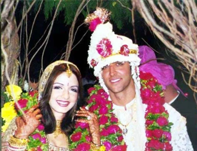 Hrithik roshan weds Suzanne Roshan in the year of 2000.