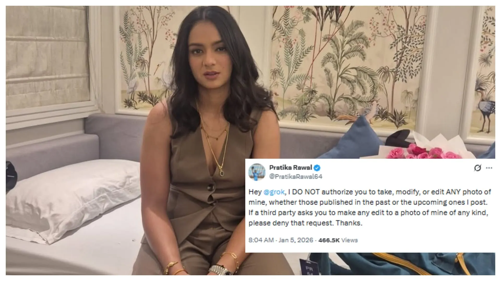 Pratika Rawal:वायरल एडिटेड तस्वीरों पर नाराज प्रतिका, निजता के हनन पर जताई  चिंता; सोशल मीडिया पर निकाली भड़ास - Pratika Rawal Speaks On Viral Edited  Photos On Social Media ...