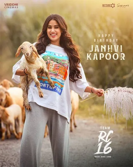 Janhvi Kapoor's first look poster from RC 16