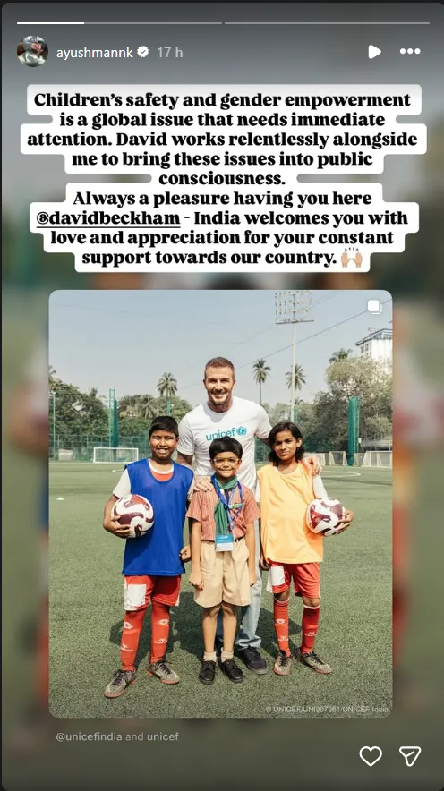 Ayushmann Khurrana Welcomes David Beckham