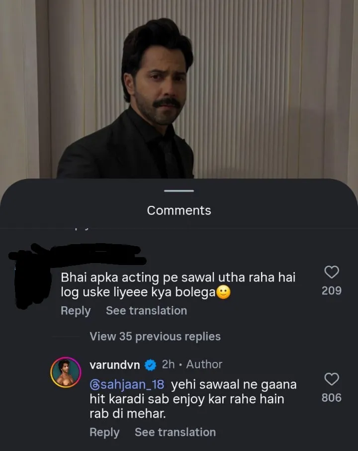 Varun's response.
