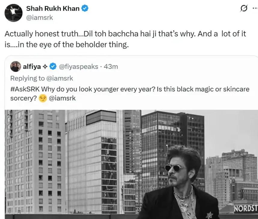 shah rukh khan, srk, shah rukh khan on looking younger, ask srk session, king movie, शाहरुख खान, आस्क एसआरके सेशन, किंग फिल्म, शाहरुख खान न्यूज