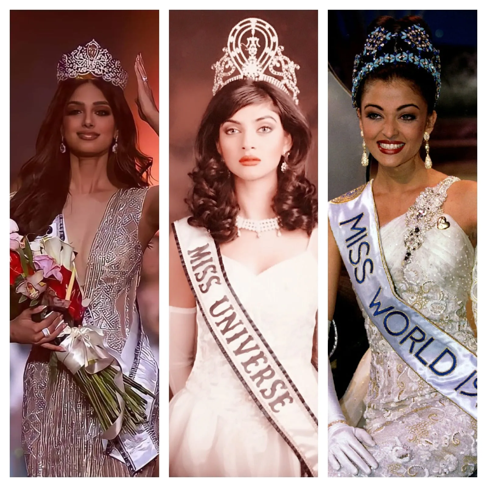 Harnaaz Sandhu is Miss Universe 2021: The Eight Other Indians to Win Miss  Universe, Miss World Crown; See Photos