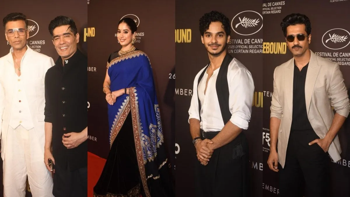 Janhvi Kapoor Stuns In Sridevi's Royal Saree; Vicky Kaushal Arrives Solo At  Homebound Premiere | Watch | Bollywood 