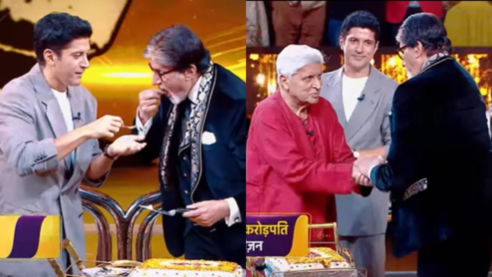 Amitabh Bachchan Cuts Giant Cake, Celebrates Birthday With Javed Akhtar And Farhan  Akhtar | Watch | Television News - News18