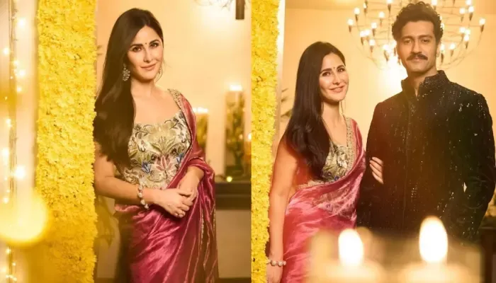 Katrina Kaif's Modern Twist To Her Diwali Outfit, Glows As She Poses With  Husband, Vicky Kaushal