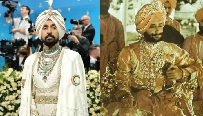 Diljit Dosanjh Honours Maharaja Bhupinder Singh At MET Gala 2025 In Royal Ivory Sherwani, Necklace