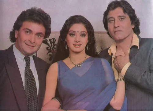 Sridevi: Chandni (1989): Rishi Kapoor, Sridevi and Vinod Khanna in Yash  Chopra's Bollywood blockbuster