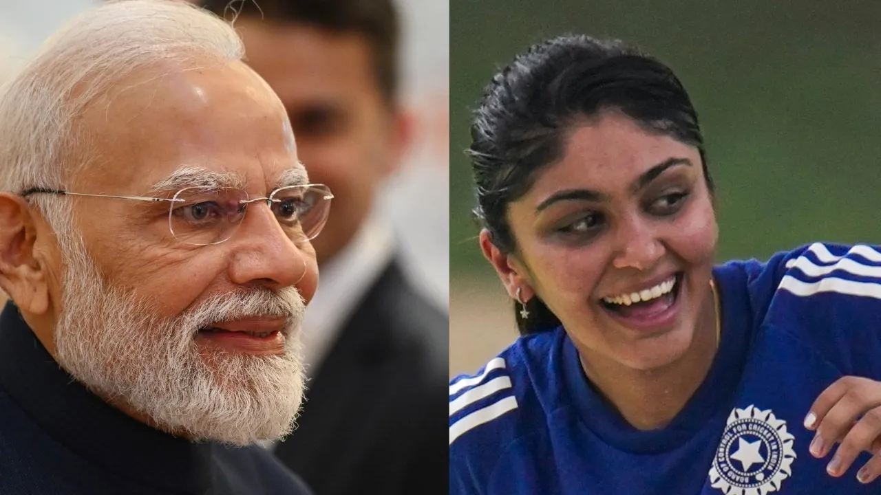 PM Narendra Modi meets Indian women's team | Harleen Deol asks PM Modi  about his skincare routine, leaves team in splits - India Today
