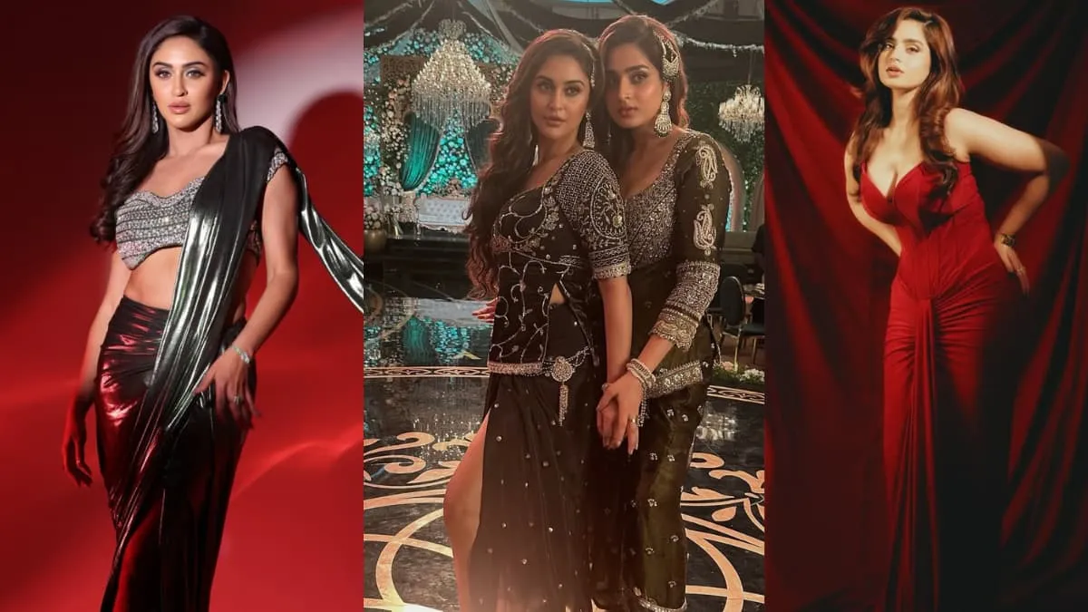 Dhurandhar Item Girls: आयशा खान और क्रिस्टल डिसूजा ने 'धुरंधर' के आइटम नंबर 'शरारत' में अपने ग्लैमरस लुक्स से धमाल मचा दिया है. सोशल मीडिया पर दोनों हसीनाओं का ग्लैमरस लुक वायरल हो रहा है.