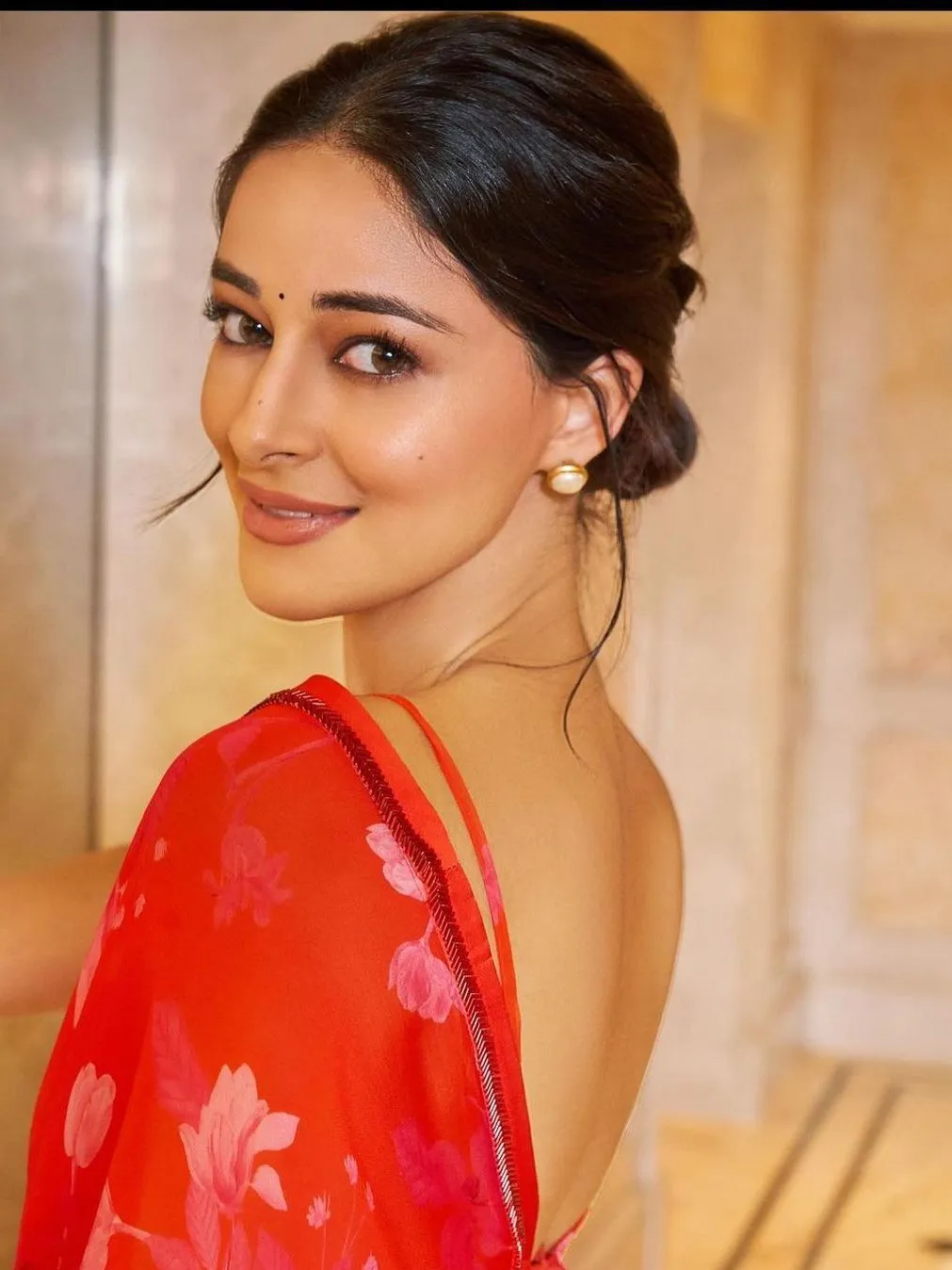 Ananya Panday's floral sari by Dohr India can find space in any  bridesmaid's wardrobe | Vogue India