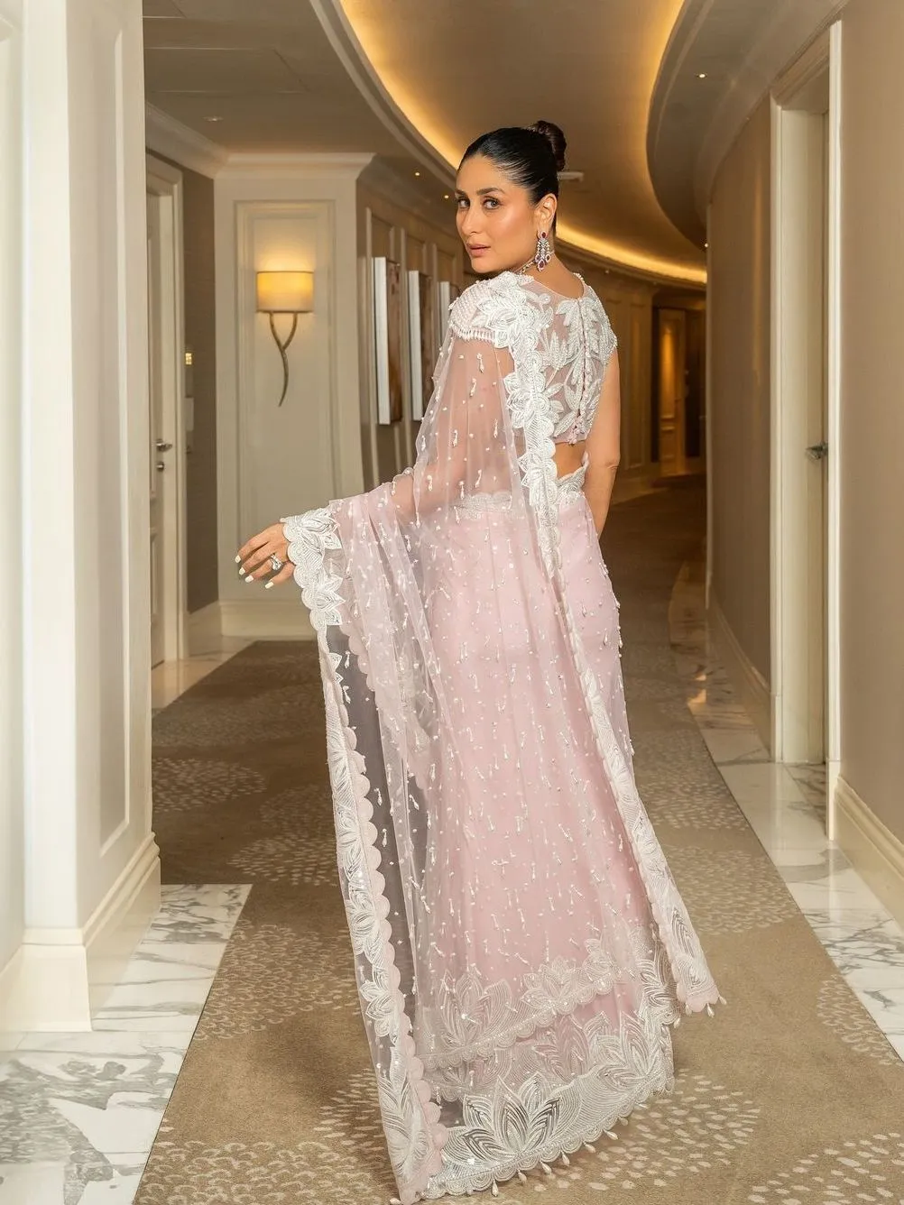 Kareena Kapoor Khan's pearl blouse features intricate leaf motifs inspired  by Kashmir | Vogue India