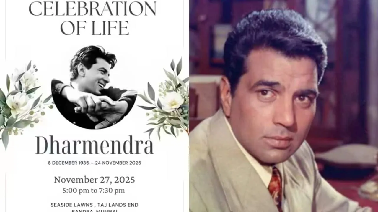 Dharmendra's prayer meet scheduled for Nov 27 at Taj Lands End in Bandra